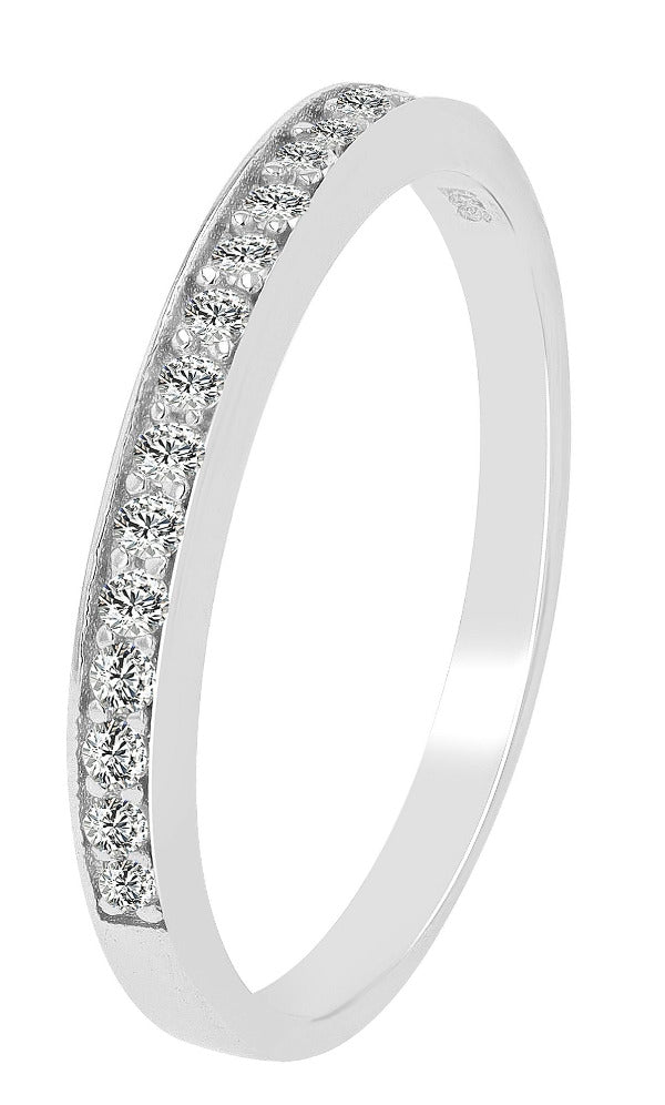 MODDAM - Echt Silber Ring, Zirkonia gefasst, rhodiniert