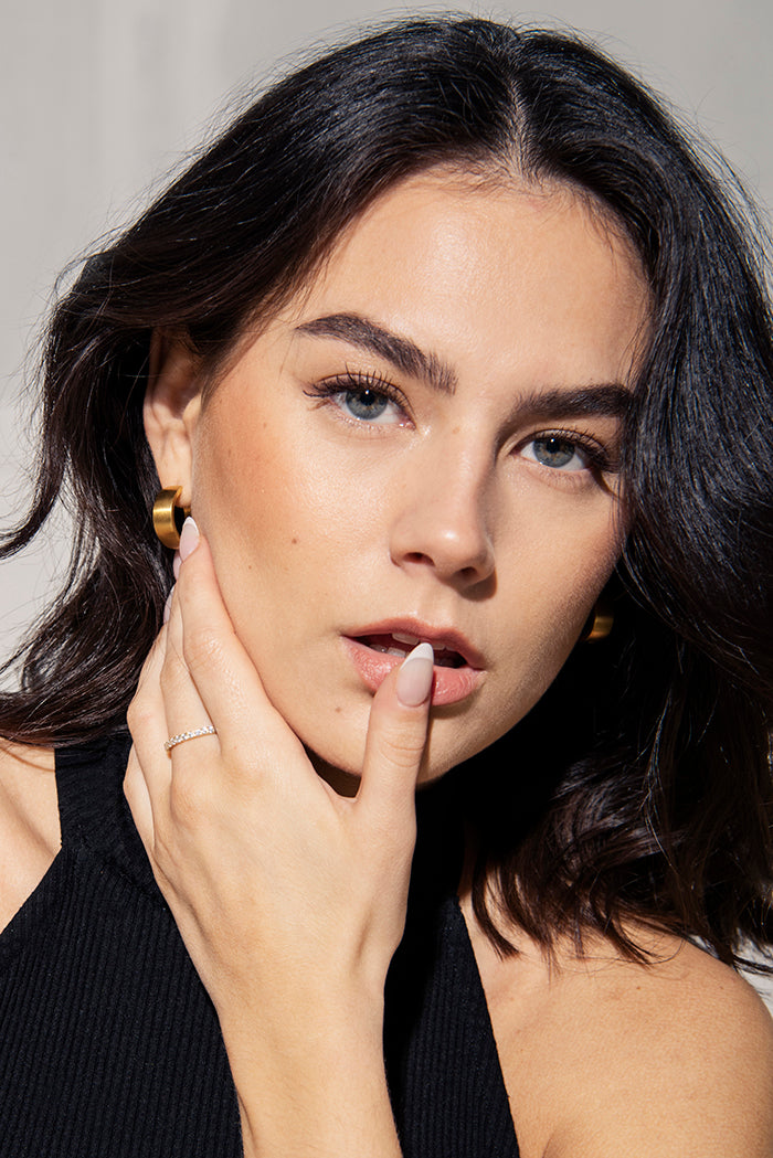 MODDAM - Gold Ring "Alison" mit Zirkoniabesatz, Gelbgold