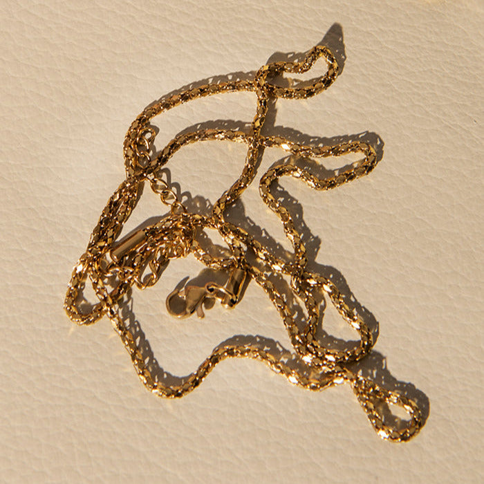 MODDAM - "Lizeh" Veneziakette, Edelstahl, goldfarben