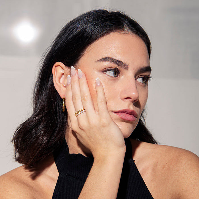 MODDAM - Damenring aus Edelstahl, goldfarben