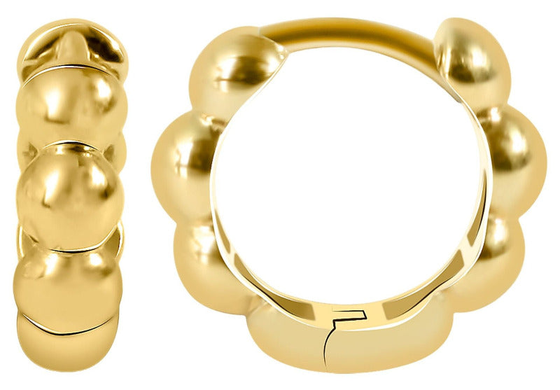 MODDAM - Gold Klapp-Creolen "Jonina", Gelbgold, 8 Karat