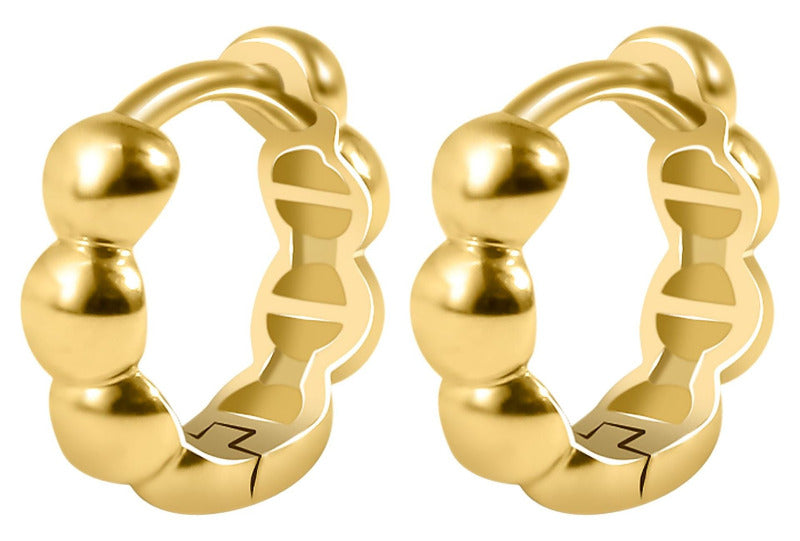 MODDAM - Gold Klapp-Creolen "Jonina", Gelbgold, 8 Karat