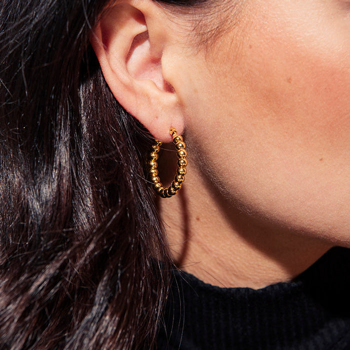 MODDAM - Creolen, Edelstahl, Kugel-Design