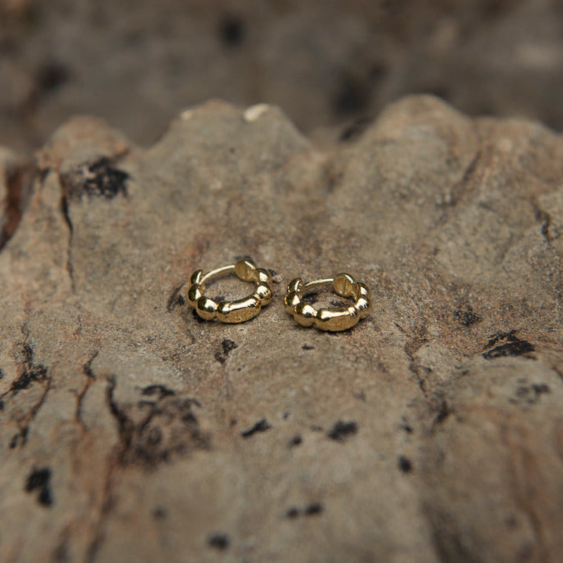 MODDAM - Gold Klapp-Creolen "Jonina", Gelbgold, 8 Karat