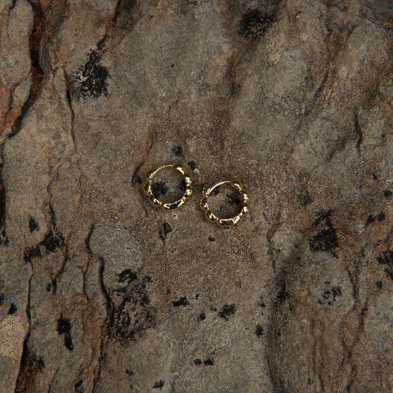 MODDAM - Gold Klapp-Creolen "Jonina", Gelbgold, 8 Karat