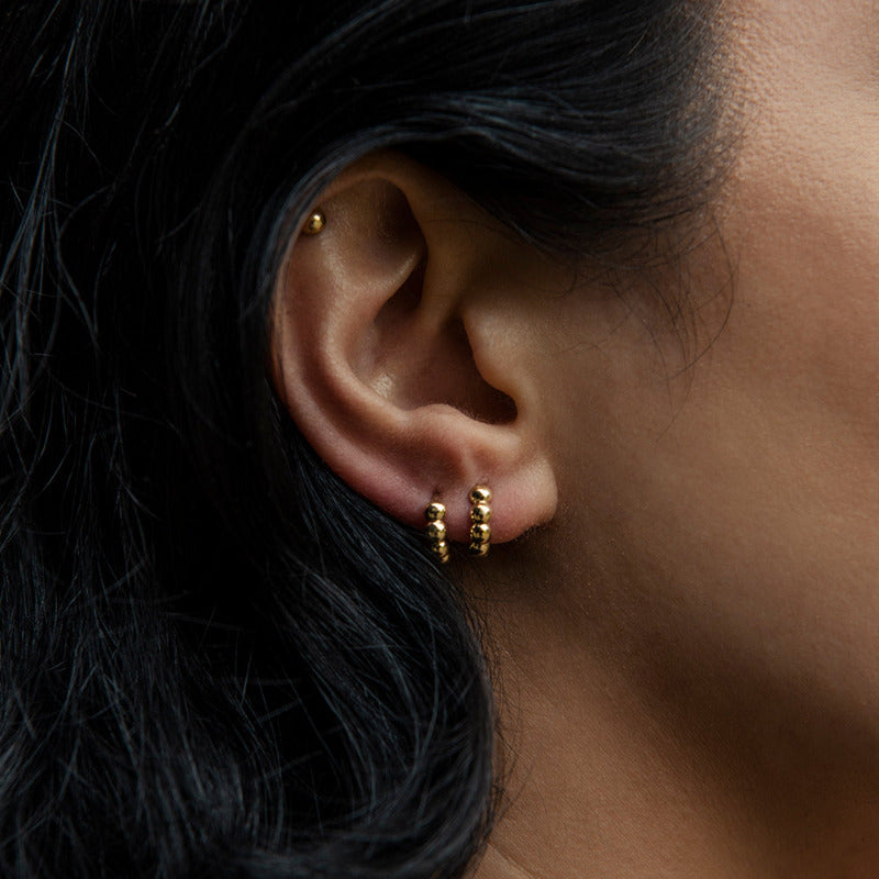 MODDAM - Gold Klapp-Creolen "Jonina", Gelbgold, 8 Karat