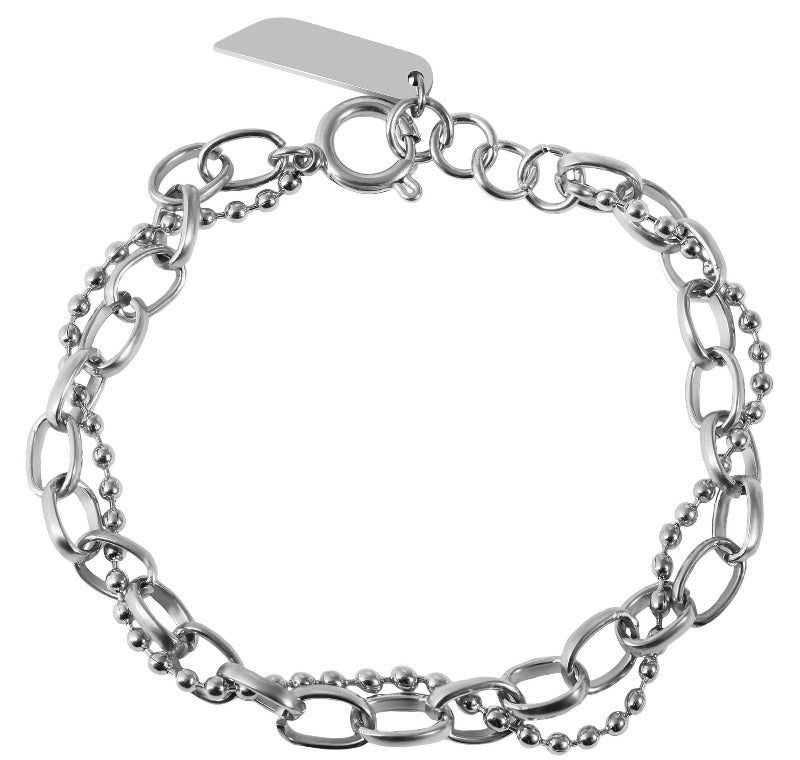 MODDAM - "Caja" Armband, Edelstahl, Gravurplatte